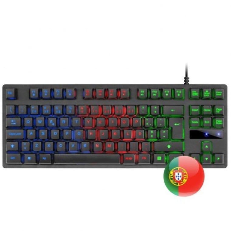 Mars Gaming MK02 Negro Teclado H-Mech FRGB TKL Idioma Portugués