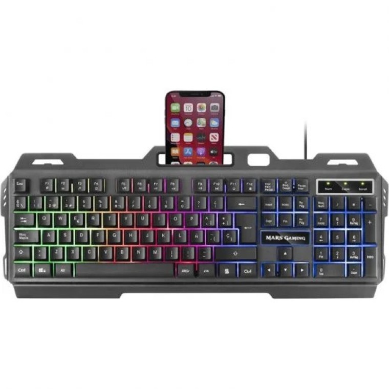 Mars Gaming MK120 Teclado Gaming FRGB Negro