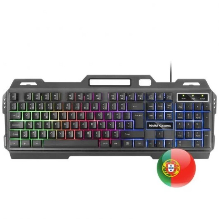 Mars Gaming MK120PT Teclado Gaming FRGB Negro Layout Portugués