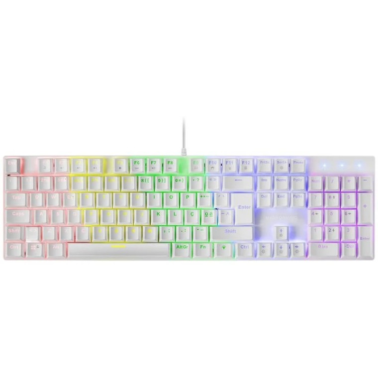 Mars Gaming MK422 Teclado Mecánico Gaming RGB Blanco Switch Marrón (PT)