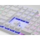 Mars Gaming MK422 Teclado Mecánico Blanco RGB Switch Rojo