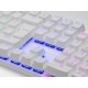 Mars Gaming MK422 Teclado Mecánico Gaming RGB Blanco Switch Rojo (FR)