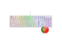 Mars Gaming MK422 Teclado Mecánico Blanco RGB Switch Rojo (PT)