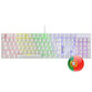 Mars Gaming MK422 Teclado Mecánico Blanco RGB Switch Rojo (PT)