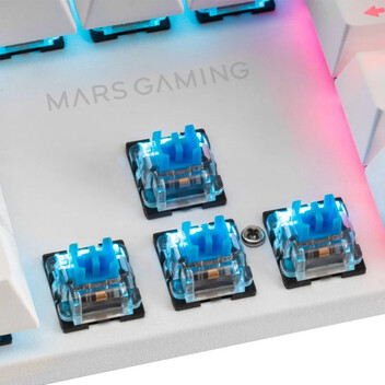 Mars Gaming MK422 Teclado Mecánico Blanco RGB Switch Rojo (PT)