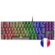 Mars Gaming MK80 Teclado Mecánico Negro FRGB Switch Azul Layout Francés