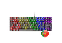 Mars Gaming MK80 Teclado Mecánico Negro FRGB Switch Azul Layout PT
