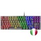 Mars Gaming MK80 Teclado Mecánico Negro FRGB Switch Marrón Layout Italiano