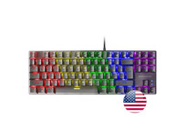 Mars Gaming MK80 Teclado Mecánico Negro FRGB Switch Marrón Layout USA