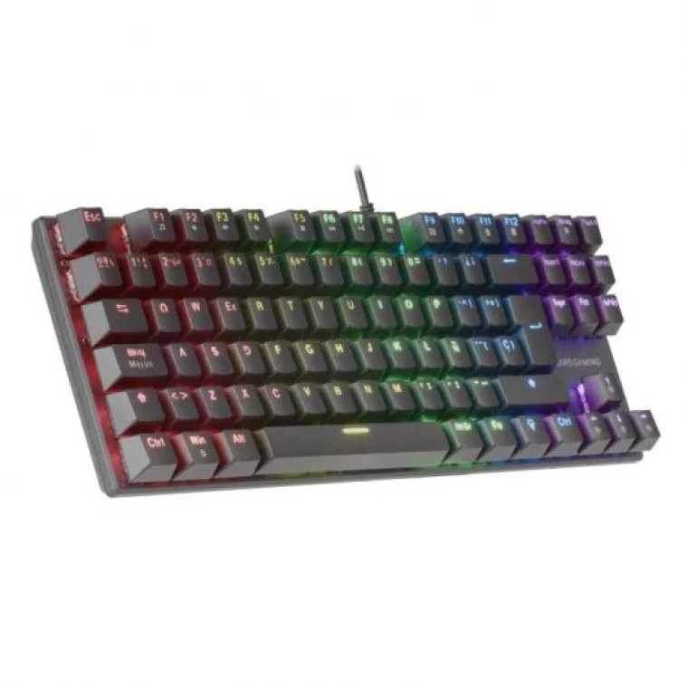 Mars Gaming MK80 Teclado Mecánico Negro FRGB Switch Rojo Layout Español