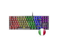 Mars Gaming MK80 Teclado Mecánico Negro FRGB Switch Rojo Layout Italiano