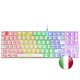 Mars Gaming MK80 Teclado Mecánico Blanco FRGB Switch Azul Layout Italiano