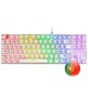 Mars Gaming MK80 Teclado Mecánico Blanco FRGB Switch Azul Layout PT