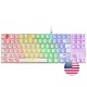 Mars Gaming MK80 Teclado Mecánico Blanco FRGB Switch Rojo Layout USA