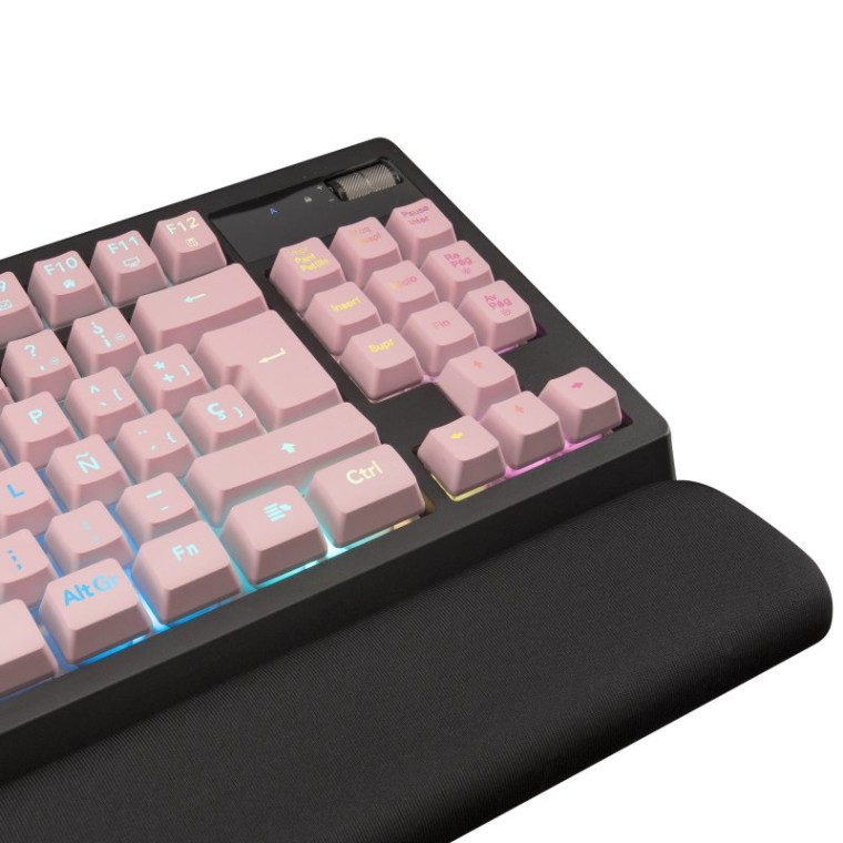 Mars Gaming MKAX Teclado Gaming RGB Rosa Portugués