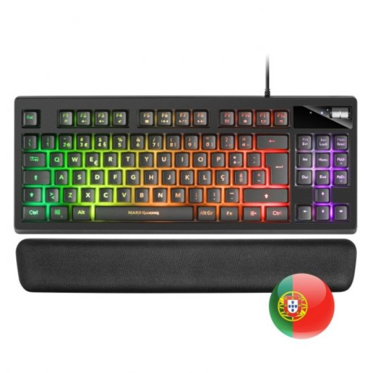 Mars Gaming MKAX Teclado Gaming RGB Negro Portugués