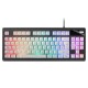 Mars Gaming MKAX Teclado Gaming RGB Blanco