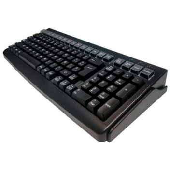 Teclado Mustek MKB-800M 101 Teclas Español USB Lector Banda Magnética Compacto Negro