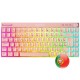 Mars Gaming MKCLOUD Teclado Mecánico Inalámbrico RGB Rosa Switch Rojo Portugués