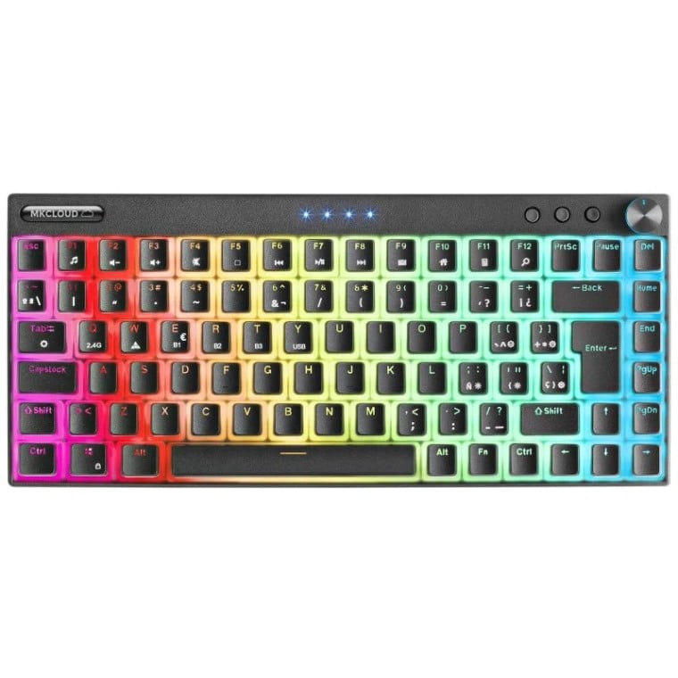 Mars Gaming MKCLOUD Teclado Mecánico Inalámbrico RGB Negro Switch Rojo