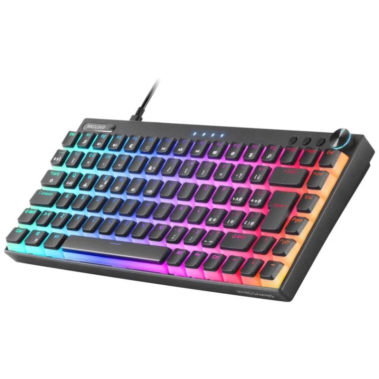 Mars Gaming MKCLOUD Teclado Mecánico Inalámbrico RGB Negro Switch Rojo