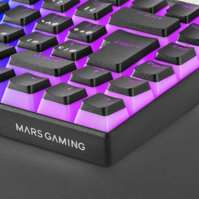 Mars Gaming MKCLOUD Teclado Mecánico Inalámbrico RGB Negro Switch Rojo