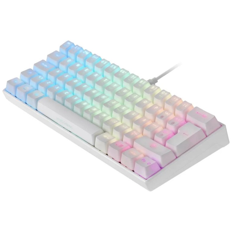 Mars Gaming MKMINI Teclado Mecánico RGB Blanco Switch Outemu Azul (FR)