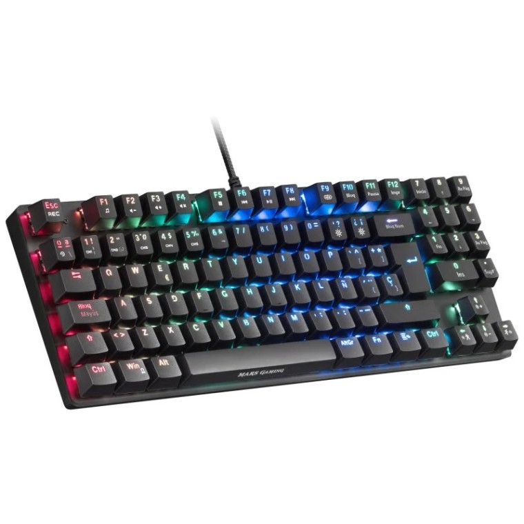 Mars Gaming MKREVOPRO Teclado Mecánico Gaming RGB Switch Azul