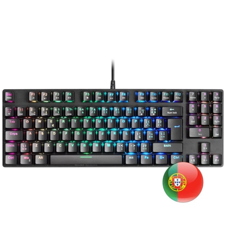 Mars Gaming MKREVOPRO Teclado Mecánico Gaming RGB Switch Azul Portugués