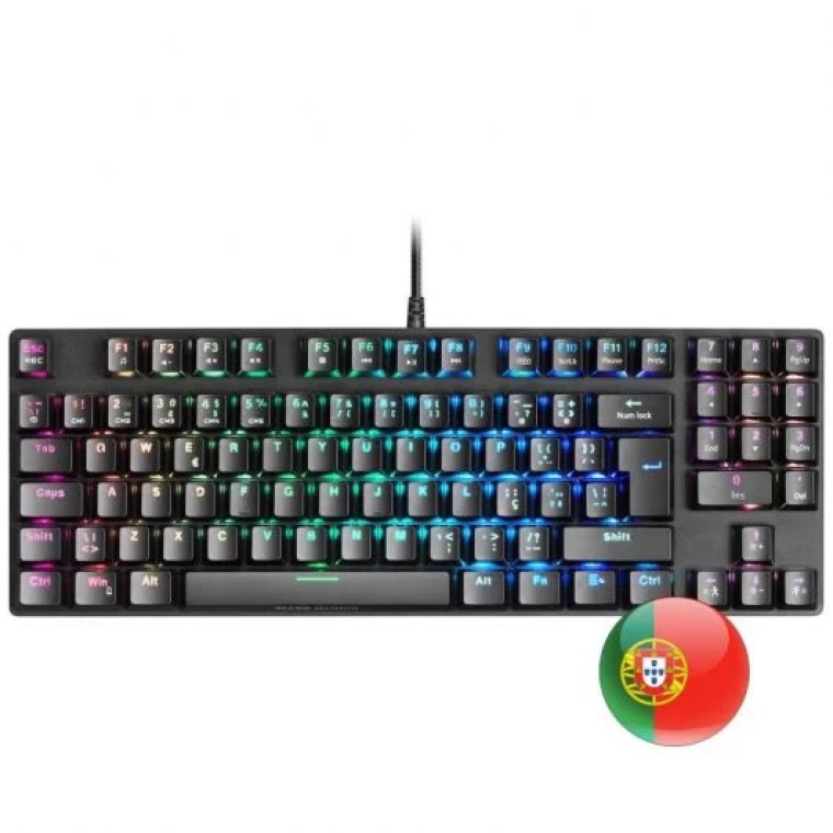 Mars Gaming MKREVOPRO Teclado Mecánico Gaming RGB Switch Marrón Portugués