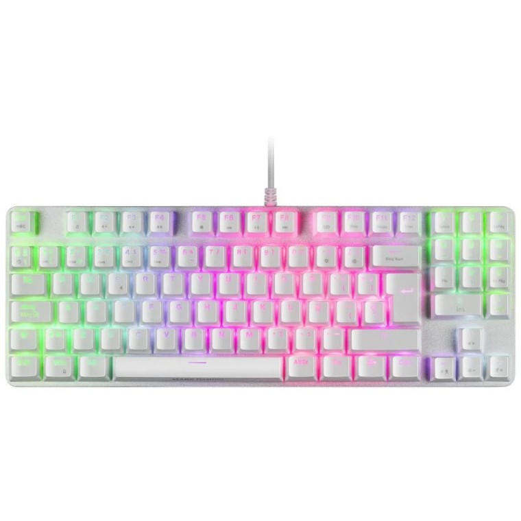 Mars Gaming MKREVOPRO Teclado Gaming Mecánico Blanco Switch Azul