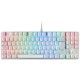 Mars Gaming MKREVOPRO Teclado Gaming Mecánico Blanco Switch Azul Portugués