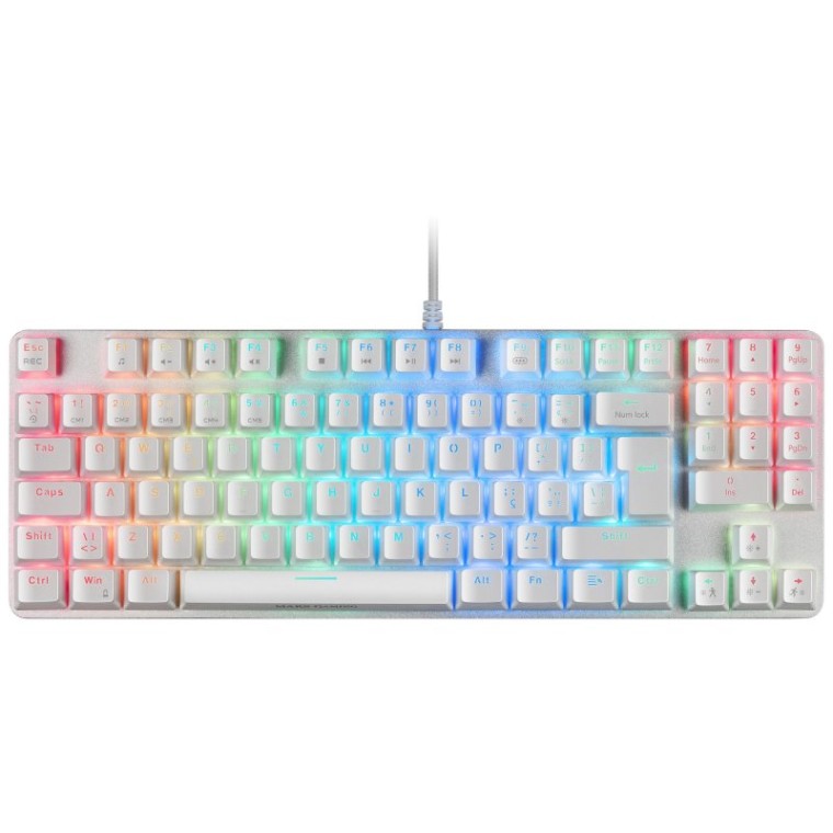 Mars Gaming MKREVOPRO Teclado Gaming Mecánico Blanco Switch Rojo Portugués