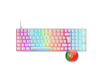Mars Gaming MKULTRA Teclado Mecánico Blanco Switch Azul Portugués