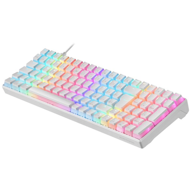 Mars Gaming MKULTRA Teclado Mecánico Blanco Switch Marrón Portugués