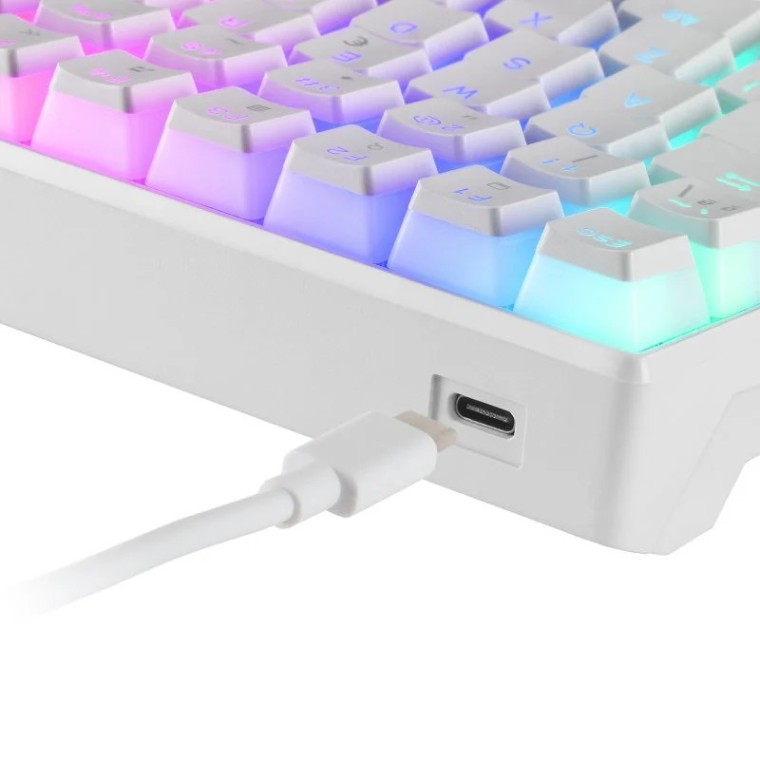 Mars Gaming MKULTRA Teclado Mecánico Blanco Switch Marrón Portugués