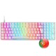 Mars Gaming MKULTRA Teclado Mecánico Blanco Switch Rojo Portugués