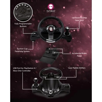 NiTHO Drive Pro V16 Volante de Carreras + Pedales para PC/PS4/Xbox/Switch