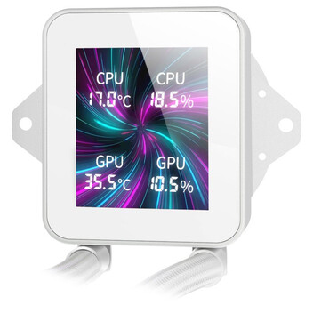 Mars Gaming ML-VISION240 Refrigeración Líquida AiO TDP 500W 2 Ventiladores ARGB Pantalla LCD Blanco