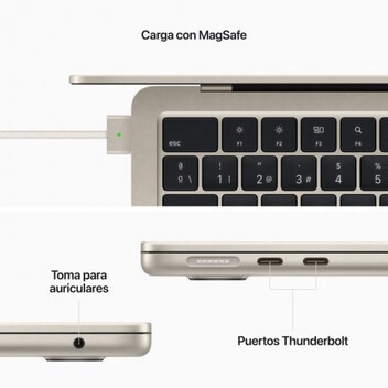 Apple Macbook Air Apple M2/8GB/512GB SSD/GPU Deca Core/13.6" Blanco Estrella Apple Macbook Air Apple M2/8GB/512GB SSD/GPU Deca Core/13.6" Blanco Estrella