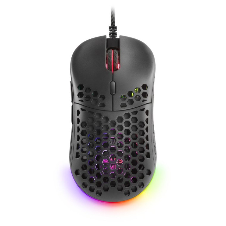 Mars Gaming MM55 Ratón Gaming RGB 12800 DPI Negro