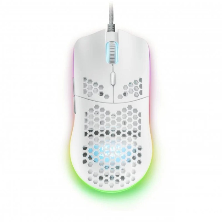 Mars Gaming MMAX Ratón Gaming RGB 12400DPI Blanco