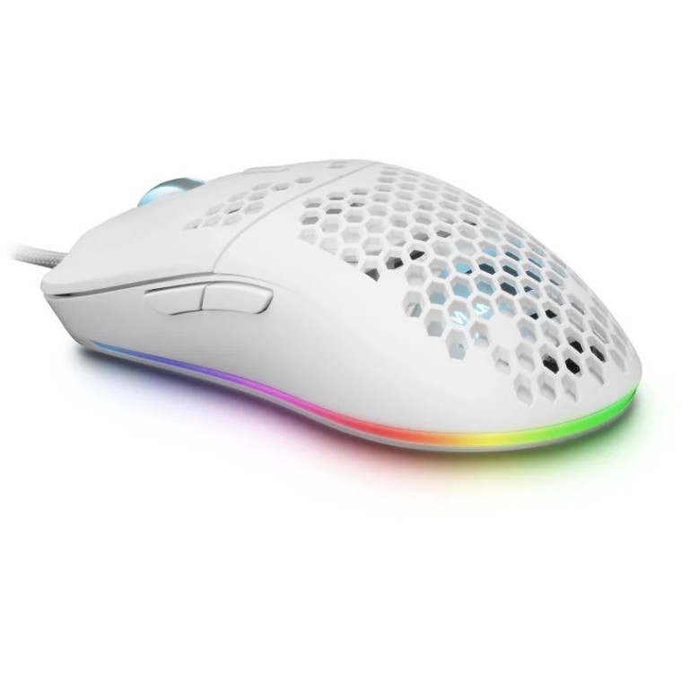 Mars Gaming MMAX Ratón Gaming RGB 12400DPI Blanco