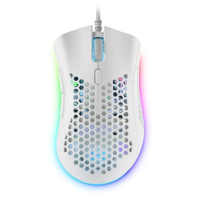 Mars Gaming MMEX Ratón Gaming RGB 32000DPI Blanco