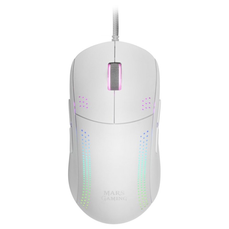 Mars Gaming MMPROW Ratón Gaming RGB 32000 DPI Blanco