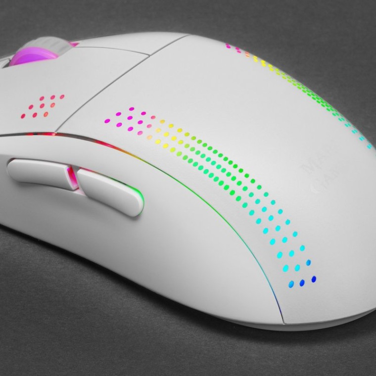 Mars Gaming MMPROW Ratón Gaming RGB 32000 DPI Blanco