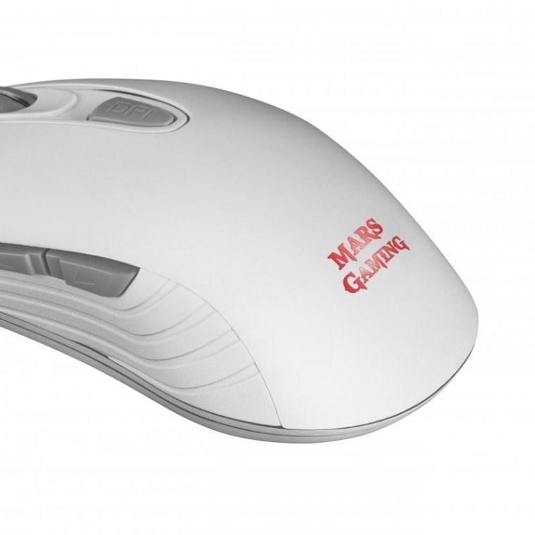 Mars Gaming MMW2 Ratón Gaming Inalámbrico RGB 3200 DPI Blanco