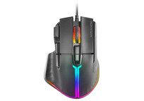 Mars Gaming MM-XT Ratón Gaming RGB Ergonómico con Reposa Pulgar 12800DPI Switches Huano Negro