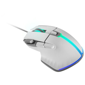 Mars Gaming MM-XT Ratón Gaming RGB Ergonómico con Reposa Pulgar 12800DPI Switches Huano Blanco