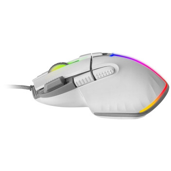 Mars Gaming MM-XT Ratón Gaming RGB Ergonómico con Reposa Pulgar 12800DPI Switches Huano Blanco